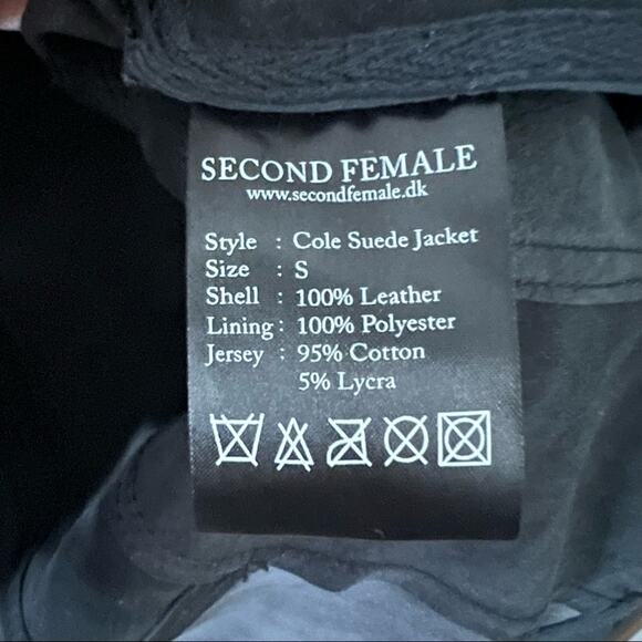 Second Female Cole Black Suede Jacket - Picture 2 of 4